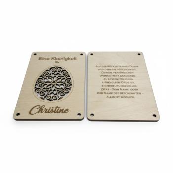 Holzkarte zu Ostern: Stilvolle Geldgeschenke personalisiert mit Namen – Die perfekte Geschenkidee für deine Liebsten!